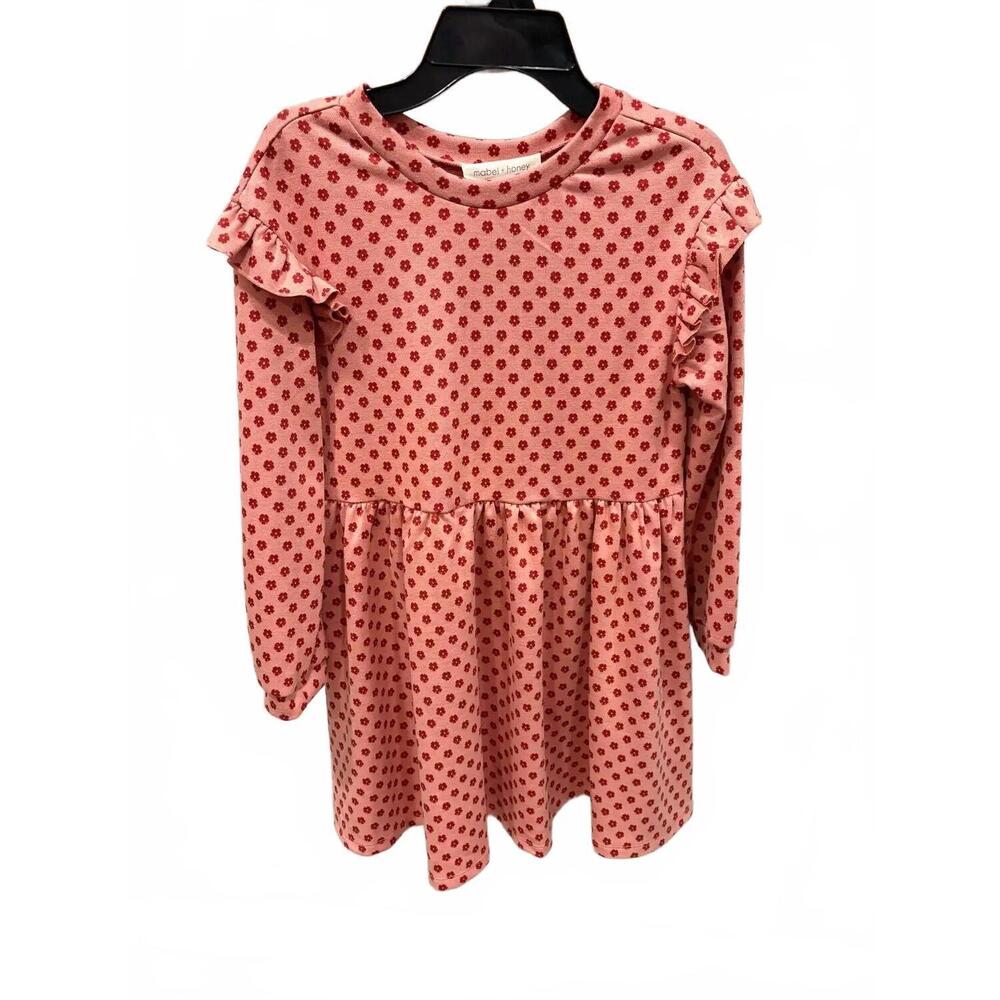 NEW ISOBELLA & CHLOE girls red velvet dress in pink